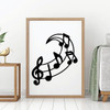 Music Notes Wall Decal - Musician Gifts For Bedroom, Playroom or Studio Room Decoration - Decal Only - Frame Not Included