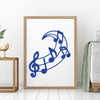 Music Notes Wall Decal - Musician Gifts For Bedroom, Playroom or Studio Room Decoration - Decal Only - Frame Not Included