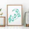Music Notes Wall Decal - Musician Gifts For Bedroom, Playroom or Studio Room Decoration - Decal Only - Frame Not Included
