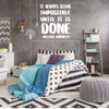 Nelson Mandela Quote Wall Decal - It Always Seems Impossible - Inspirational Vinyl Decorations for Home, Bedroom or Living Room Decor