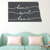 North Dakota Wall Decal - Home Sweet Home - State Silhouette Vinyl Art for Home Decor, Living Room or Family Room Decoration