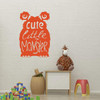 Nursery Wall Decal - 'Cute Little Monster' - Vinyl Decor for Children's Bedroom or Playroom Decoration