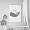 Nursery Wall Decal - I Whale Always Love You - Vinyl Decor for Children's Bedroom or Playroom Decoration