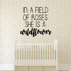 Nursery Wall Decal - In A Field Of Roses - Vinyl Decorations for Baby's Bedroom, Playroom or Study Area