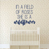 Nursery Wall Decal - In A Field Of Roses - Vinyl Decorations for Baby's Bedroom, Playroom or Study Area