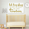Nursery Wall Decal - Let Her Sleep - Vinyl Decor for Children's Bedroom or Playroom Decoration