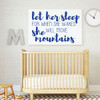 Nursery Wall Decal - Let Her Sleep - Vinyl Decor for Children's Bedroom or Playroom Decoration