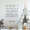 Nursery Wall Decal - Read Me A Story, Tuck Me In - Vinyl Decor For Children's Bedroom or Playroom