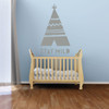 Nursery Wall Decal - Stay Wild Teepee - Vinyl Wall Decor for Baby's Room, Bedroom or Play Room.