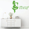 Nursery Wall Decal Decoration - A Little Mermaid Is on It's Way - Vinyl Decor for Children's Bedroom or Playroom