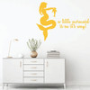 Nursery Wall Decal Decoration - A Little Mermaid Is on It's Way - Vinyl Decor for Children's Bedroom or Playroom