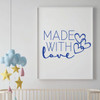 Nursery Wall Decal Decoration - Made With Love - Vinyl Decor for Children's Bedroom or Playroom