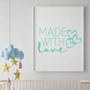 Nursery Wall Decal Decoration - Made With Love - Vinyl Decor for Children's Bedroom or Playroom