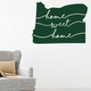 Oregon Wall Decal - Home Sweet Home - State Silhouette Vinyl Art for Home Decor, Living Room or Family Room Decoration