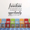 Patriotic Decals - May We Think of Freedom - Peter Marshall Quote - Vinyl Wall Art for Home, Office, or Classroom