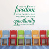 Patriotic Decals - May We Think of Freedom - Peter Marshall Quote - Vinyl Wall Art for Home, Office, or Classroom
