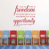 Patriotic Decals - May We Think of Freedom - Peter Marshall Quote - Vinyl Wall Art for Home, Office, or Classroom