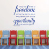 Patriotic Decals - May We Think of Freedom - Peter Marshall Quote - Vinyl Wall Art for Home, Office, or Classroom