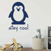 Penguin Wall Decal - Stay Cool - Children's Vinyl Art Decorations for Boys or Girl's Bedroom, Playroom or Nursery Decor