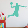 Personalized Basketball Player Wall Decal - Athlete Slam Dunking for Boys Bedroom, Playroom, Locker Room, or Gym - Team Gift