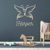 Personalized Butterfly Wall Decal - Vinyl Sticker Decoration for Girl's Bedroom, Bathroom, Playroom or Nursery Decor
