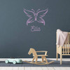 Personalized Butterfly Wall Decal - Vinyl Sticker Decoration for Girl's Bedroom, Bathroom, Playroom or Nursery Decor