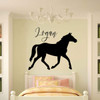 Personalized Horse Wall Decal - Vinyl Decor for Girl's Bedroom, Cabin, Ranch or Equestrian Center Decoration