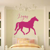 Personalized Horse Wall Decal - Vinyl Decor for Girl's Bedroom, Cabin, Ranch or Equestrian Center Decoration