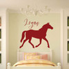 Personalized Horse Wall Decal - Vinyl Decor for Girl's Bedroom, Cabin, Ranch or Equestrian Center Decoration