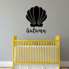 Personalized Sea Shell Wall Decal - Vinyl Sticker Decoration for Girl's Bedroom, Playroom or Nursery Decor