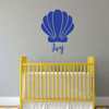 Personalized Sea Shell Wall Decal - Vinyl Sticker Decoration for Girl's Bedroom, Playroom or Nursery Decor
