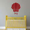 Personalized Sea Shell Wall Decal - Vinyl Sticker Decoration for Girl's Bedroom, Playroom or Nursery Decor