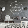 Positive Wall Decal - It Will All Work Out - Vinyl Decor for Bedroom, Home Decorating, Living Room or Office Decoration