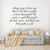 Prayer Wall Decal ' Pray to See the Best In People ' Cursive Lettering Quote ' Living Room, Bedroom or Entryway in your Home