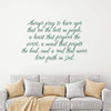 Prayer Wall Decal ' Pray to See the Best In People ' Cursive Lettering Quote ' Living Room, Bedroom or Entryway in your Home