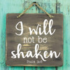 Psalms Wall Decal - I Will Not Be Shaken - Christian Vinyl Art For Home Decor Or Church Decoration
