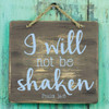 Psalms Wall Decal - I Will Not Be Shaken - Christian Vinyl Art For Home Decor Or Church Decoration
