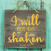 Psalms Wall Decal - I Will Not Be Shaken - Christian Vinyl Art For Home Decor Or Church Decoration
