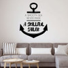 Sailboat Wall Decal - A Skillful Sailor - Vinyl Decorations for Boy's Bedroom, Playroom or Study Area