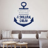 Sailboat Wall Decal - A Skillful Sailor - Vinyl Decorations for Boy's Bedroom, Playroom or Study Area