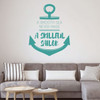 Sailboat Wall Decal - A Skillful Sailor - Vinyl Decorations for Boy's Bedroom, Playroom or Study Area
