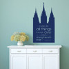 Salt Lake Temple Art - Philippians 4:13 Decal - I Can Do All Things Through Christ Which Strengtheneth Me - Scripture Wall Decor, Christian Wall Decal for the Home