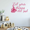 Ship Wall Decal - Let Your Dreams Set Sail - Vinyl Decor for Boys Room, Playroom or Nursery Decoration
