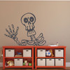 Skeleton Art - Vinyl Wall Decal, Halloween Party Decorations, Halloween Decals, All Hallows Eve
