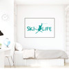 Ski Wall Decor - Personalized Decal -Vinyl Decorations for Home Decor, Bedroom, Playroom Or Beach House - Skier Gift - Decal Only