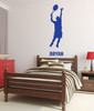 Tennis Personalized Male Athlete Sport Player Serving For Child Teen Bedroom Vinyl Wall Art Decal