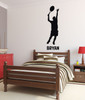 Tennis Personalized Male Athlete Sport Player Serving For Child Teen Bedroom Vinyl Wall Art Decal