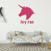 Unicorn Wall Decal Silhouette - Personalized For Girl's Bedroom, Playroom or Bathroom - Children's Room Decorations