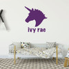 Unicorn Wall Decal Silhouette - Personalized For Girl's Bedroom, Playroom or Bathroom - Children's Room Decorations
