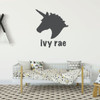 Unicorn Wall Decal Silhouette - Personalized For Girl's Bedroom, Playroom or Bathroom - Children's Room Decorations